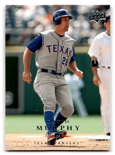 Original gloss baseball trading card featuring David Murphy of the Texas Rangers from Upper Deck