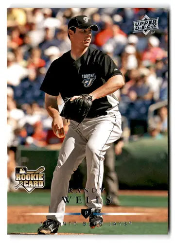 Original gloss Baseball Rookie Card featuring Randy Wells Blue Jays from Upper Deck