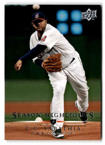 2008 Upper Deck C.C. Sabathia NM-MT Indians baseball card with original gloss