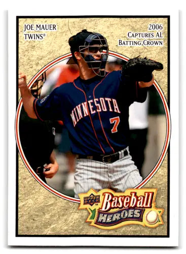 2008 Upper Deck Baseball Heroes #101 Joe Mauer NM-MT Twins ID:71337 - Baseball Card Single