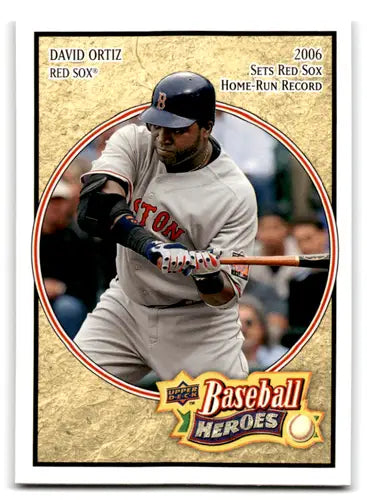 2008 Upper Deck Baseball Heroes #21 David Ortiz NM Near Mint Red Sox ID:82885 - Baseball Card Single