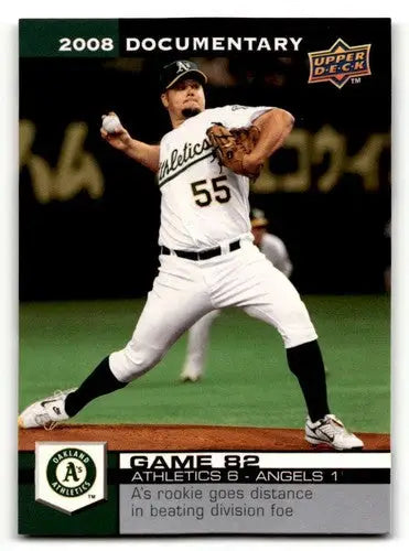 Original gloss baseball card featuring Joe Blanton pitcher from 2008 Upper Deck Documentary