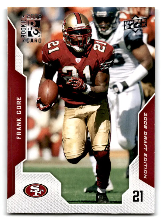 2008 Upper Deck Draft Edition Football Frank Gore #186 49ers - Football Card Single