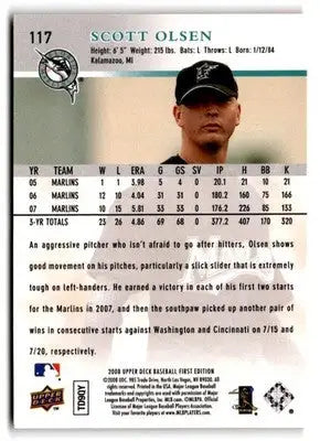 2008 Upper Deck First Edition #117 Scott Olsen - Baseball Card Single