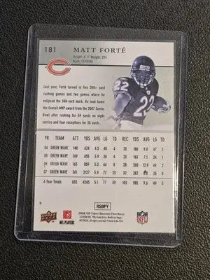 2008 Upper Deck First Edition #181 Matt Forte - Football Card Single