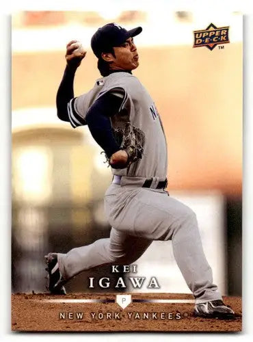Kei Igawa baseball card with original gloss from 2008 Upper Deck First Edition