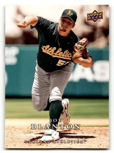 Original gloss Joe Blanton Oakland baseball card from 2008 Upper Deck First Edition Update