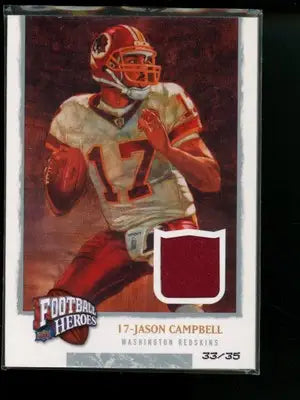 2008 Upper Deck Football Heroes Jason Campbell #45 33/35 Game-Used Memorabilia - Football Card Single