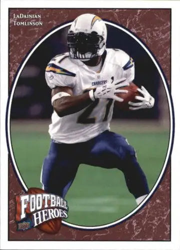 Original gloss LaDainian Tomlinson football trading card from 2008 Upper Deck Heroes series