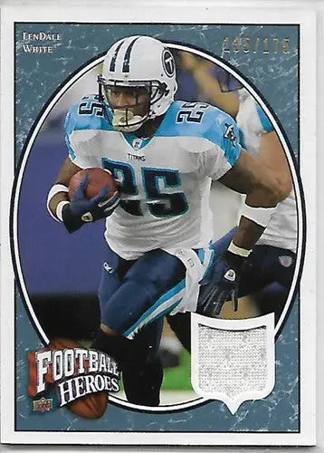 2008 Upper Deck Heroes Jerseys Blue #56 LenDale White NM-MT MEM 135/175 ID:15750 - Football Card Single