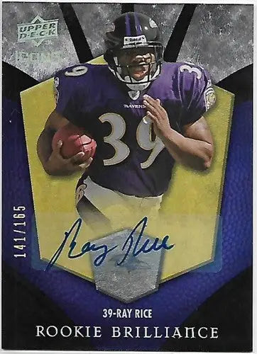 2008 Upper Deck Icons Rookie Brilliance Autographs #RB33 Ray Rice NM-MT ID:15744 - Football Card Single