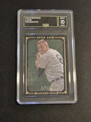2008 Upper Deck Masterpieces #100 Al Kaline Framed Black GMA 10 - Baseball Card Single