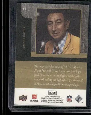 2008 Upper Deck Masterpieces Football Howard Cosell #40 Football - Football Card Single