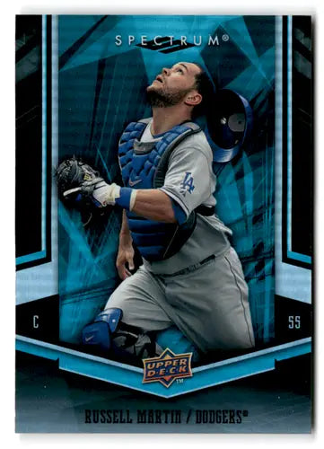 Baseball trading card of Russell Martin Dodgers from 2008 Upper Deck Spectrum series