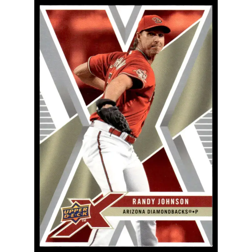 2008 Upper Deck X #1 Randy Johnson EX/NM Arizona Diamondbacks Baseball Card - Baseball Card Single