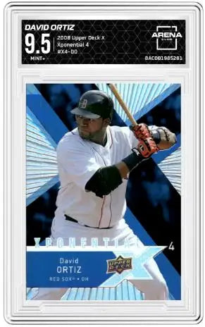 2008 Upper Deck X David Ortiz #X4-DO Xponential 4 Baseball Arena Club 9.5 - Baseball Card Single