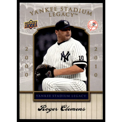 2008 Upper Deck Yankee Stadium Final Season Box Set #89 Roger Clemens Yankees Baseball Card Image 1