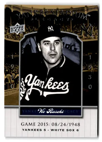 2008 Upper Deck Yankee Stadium Legacy Collection #2015 Vic Raschi NM-MT ID:72894 - Baseball Card Single
