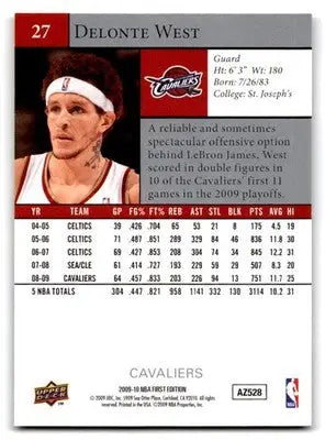 2009-10 Upper Deck First Edition #27 Delonte West - Basketball Card Single