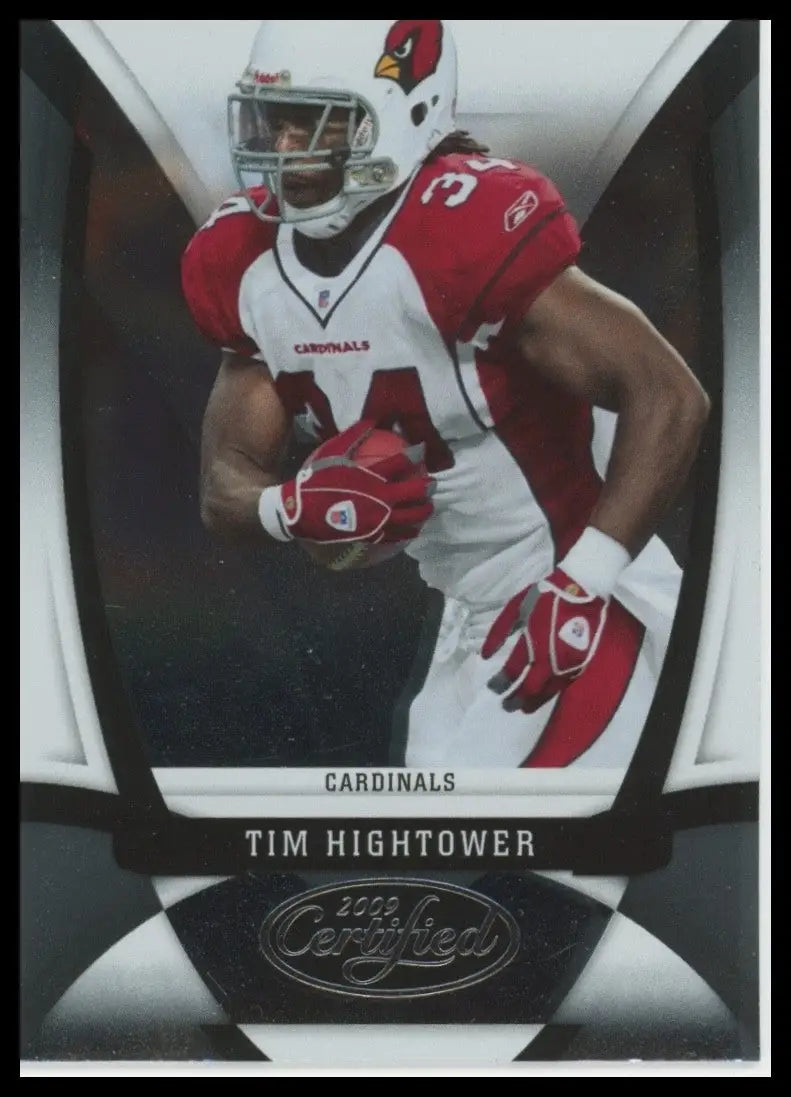 2018 Carrera Leaf football card featuring Tim Hightower in Arizona Cardinals uniform