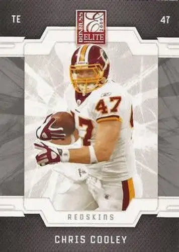 Donruss Elite Chris Cooley football card with original gloss from 2009 Redskins collection