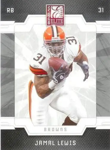 Jamal Lewis football card from 2009 Donruss Elite with original gloss and NM-MT condition