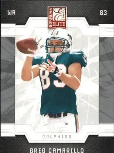 2009 Donruss Elite Greg Camarillo football card with original gloss Dolphins NM-MT