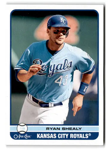 Original gloss Ryan Shealy baseball card 2009 O-Pee-Chee NM-MT Royals ID 73056