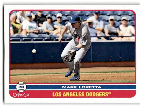 Original gloss of Mark Loretta baseball card from 2009 O-Pee-Chee NM-MT Dodgers