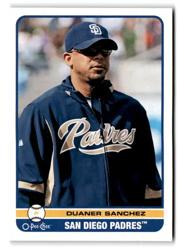 Original gloss Duane Sanchez baseball card 2009 O-Pee-Chee NM-MT Padres ID:73078