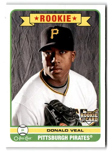 Original gloss Donald Veal rookie Pirates baseball card from 2009 O-Pee-Chee series