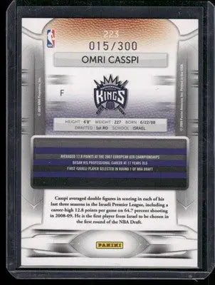 2009 Panini Prestige Bonus Shots Omri Casspi #223 015/300 Basketball - Basketball Card Single