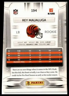 2009 Playoff Prestige #194a Rey Maualuga - Football Card Single