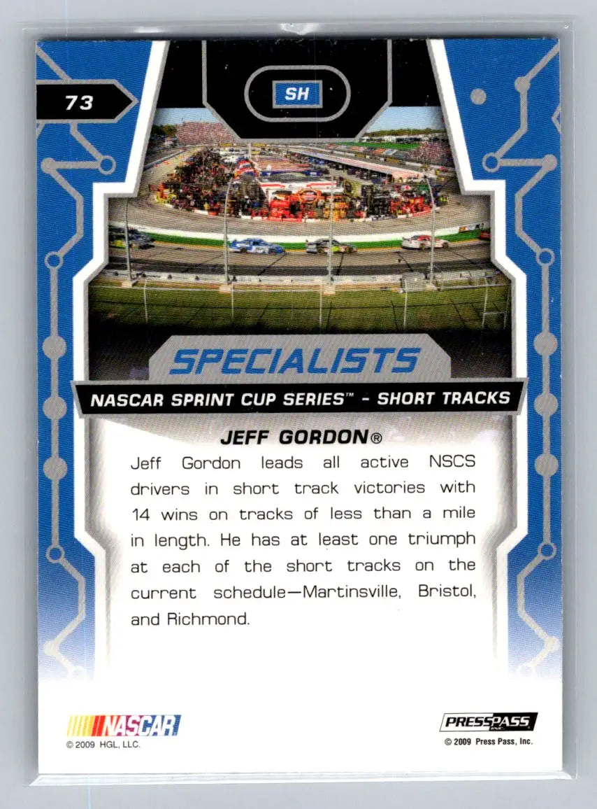 2009 Press Pass Stealth #73 Jeff Gordon Retail Hendrick Motorsports - Racing Card Single