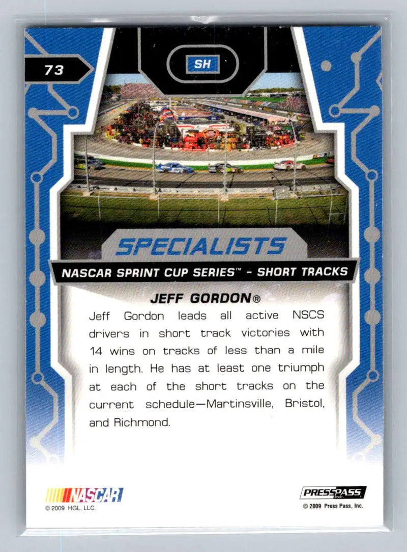 2009 Press Pass Stealth #73 Jeff Gordon Retail Hendrick Motorsports - Racing Card Single