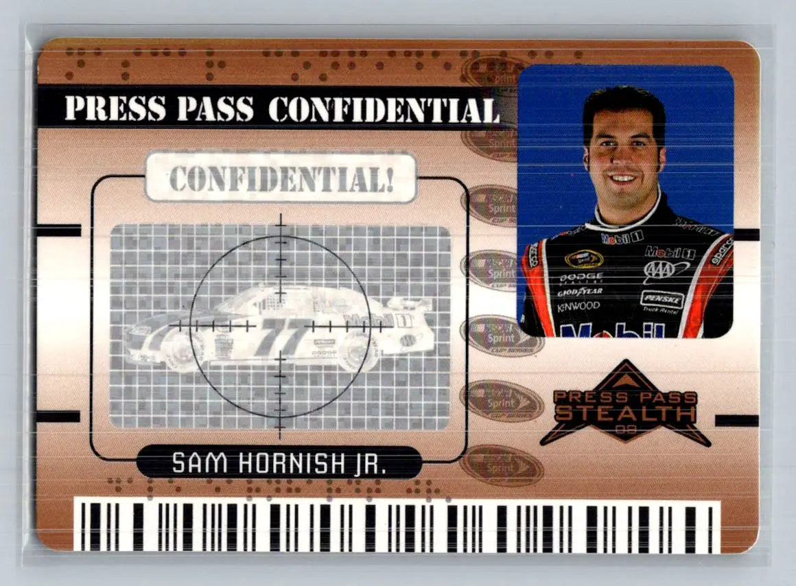 2009 Press Pass Stealth #PC 17 Sam Hornish Jr. Press Pass Confidential Secret! - Racing Card Single