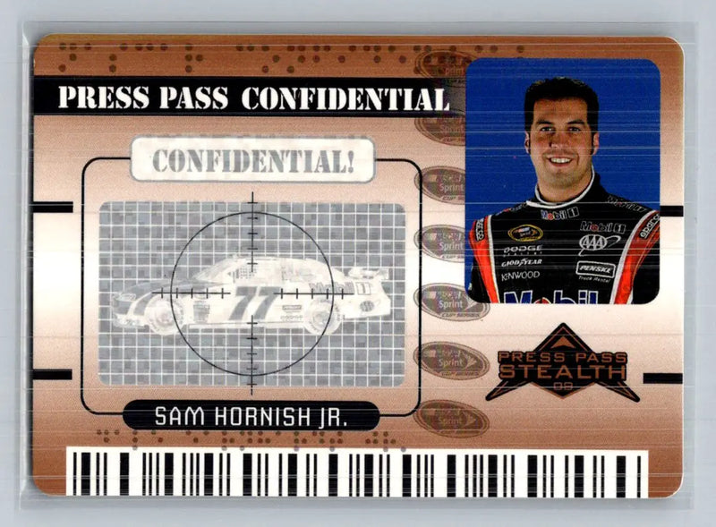 2009 Press Pass Stealth #PC 17 Sam Hornish Jr. Press Pass Confidential Secret! - Racing Card Single