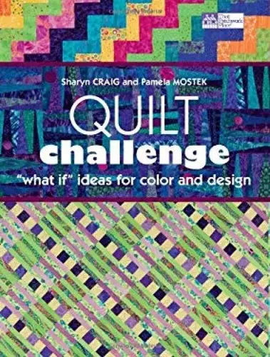 Quilt design book with colorful patchwork patterns for the 2009 Quilt Challenge on store shelf