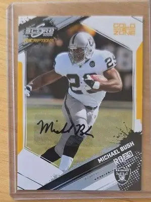 2009 Score Inscriptions - Autographs Gold Zone #215 Michael Bush - Football Card Single