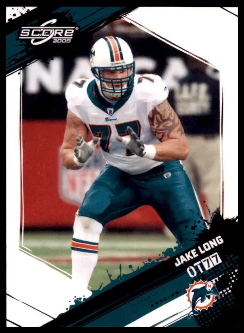 2009 Score Jake Long #157 Miami Dolphins Football Card NFL Sports - Football Card Single
