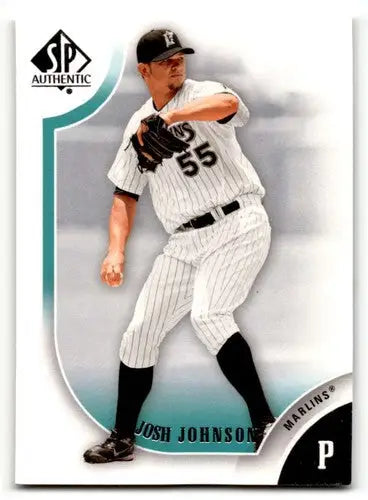 2009 SP Authentic #43 Josh Johnson Florida Marlins Baseball Cards EX ID:59668 - Baseball Card Single