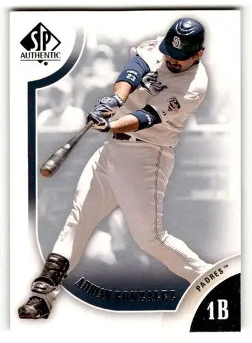 2009 SP Authentic #74 Adrian Gonzalez San Diego Padres Baseball Card ID:59485 - Baseball Card Single
