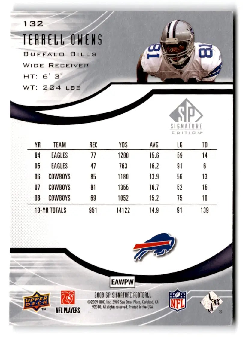2009 SP Signature #132 Terrell Owens - Football Card Single