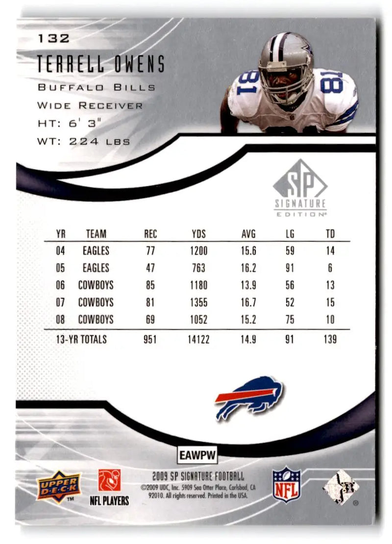 2009 SP Signature #132 Terrell Owens - Football Card Single