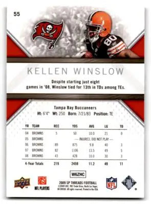 2009 SP Threads #55 Kellen Winslow - Football Card Single