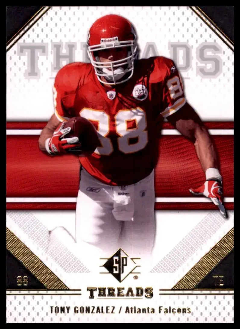 2009 SP Threads Tony Gonzalez #94 Kansas City Chiefs Football Card NFL Sports