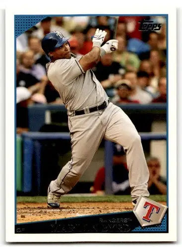 Baseball card of Marlon Byrd with original gloss from 2009 Topps NM-MT Rangers