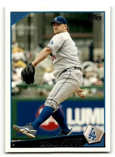Original gloss Brad Penny Los Angeles Dodgers baseball card from 2009 Topps series