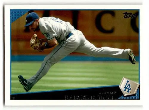 Original gloss baseball card featuring Rafael Furcal Los Angeles Dodgers player