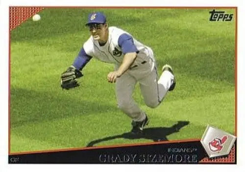 Original gloss Grady Sizemore baseball card 270a Grady Sizemore Indians 2009 Topps